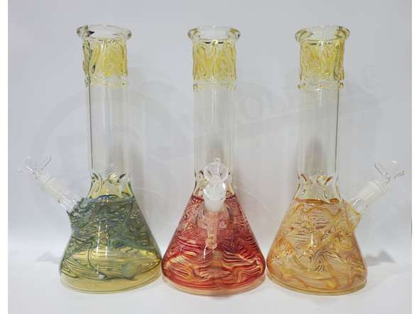12" GLASS WATER PIPE USA BIKER - 17548 | ASSORTED COLORS (MSRP $45.00)