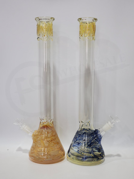 18" GLASS WATER PIPE USA - 17549 | ASSORTED COLORS (MSRP $65.00)