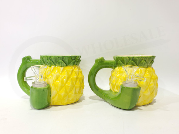 4" CUP CERAMIC WATER PIPE (17575) | ASSORTED COLORS (MSRP $42.00)