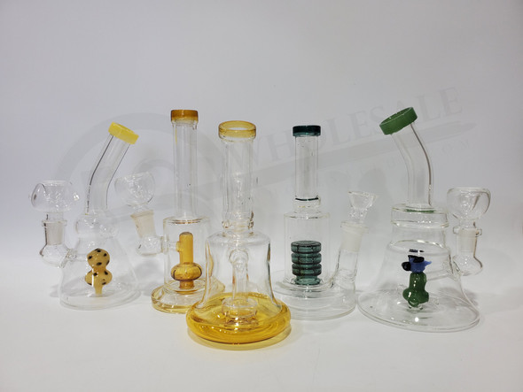 6" GLASS WATER PIPE (17632) | ASSORTED COLORS (MSRP $20.00)