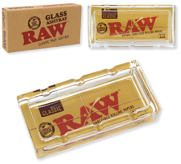 RAW® - CLASSIC PACK GLASS ASHTRAY (MSRP $12.00)