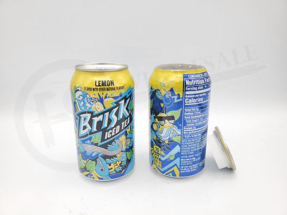 BRISK ICED TEA - LEMON 12oz CAN - STASH SAFE (18842) | SINGLE (MSRP $10.00)