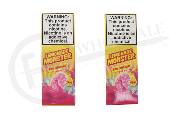 LEMONADE MONSTER - SYNTHETIC NICOTINE SALT E-LIQUID 30ML BY JAM MONSTER (MSRP $19.99)