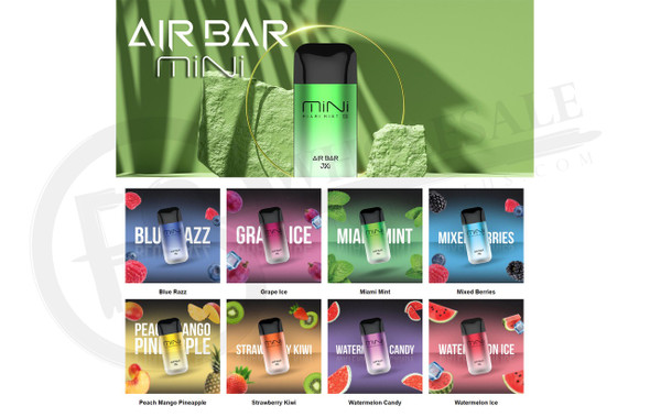 AIR BAR MINI 5ml 2000 PUFFS 600mAh PREFILLED NICOTINE SALT DISPOSABLE | DISPLAY OF 10 (MSRP $15.00each)