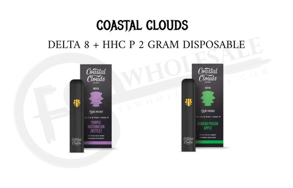 COASTAL CLOUDS - DELTA 8 + HHC-P 2 GRAM DISPOSABLE VAPE DEVICE | SINGLE (MSRP $45.00each)