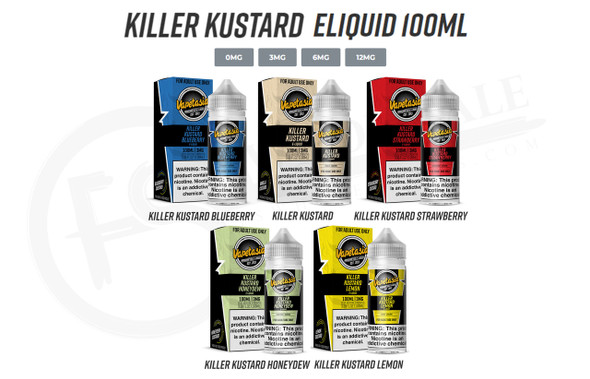 VAPETASIA - KILLER KUSTARD E-LIQUID 100ml (MSRP $35.00)