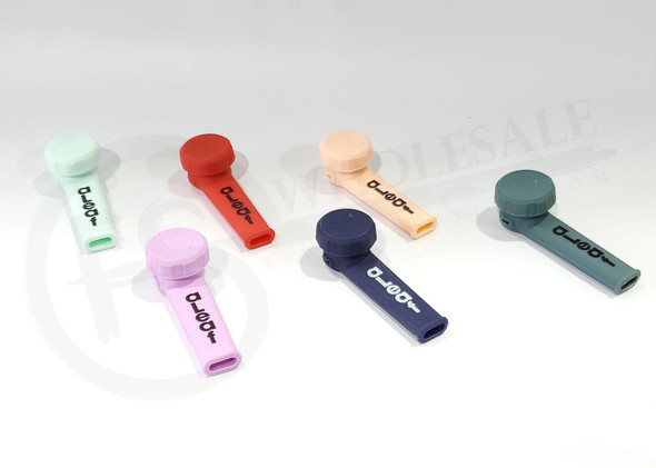 ALEAF 3.5" SILICONE HAND PIPE with CAP - 20741 | ASSORTED COLORS (MSRP $6.00)