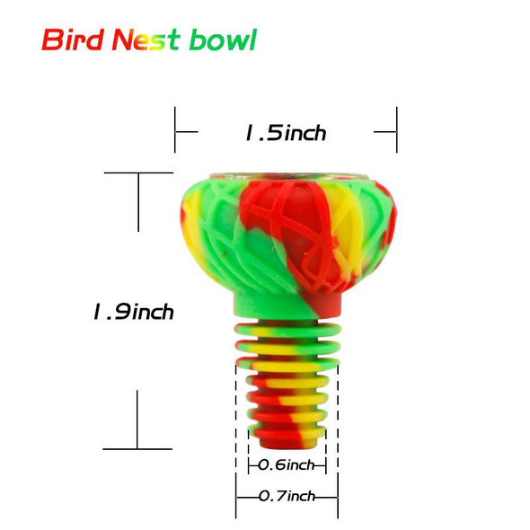 SILICONE GLASS BOWL BIRD NEST | SINGLE ASSORTED - DISPLAY OF 12