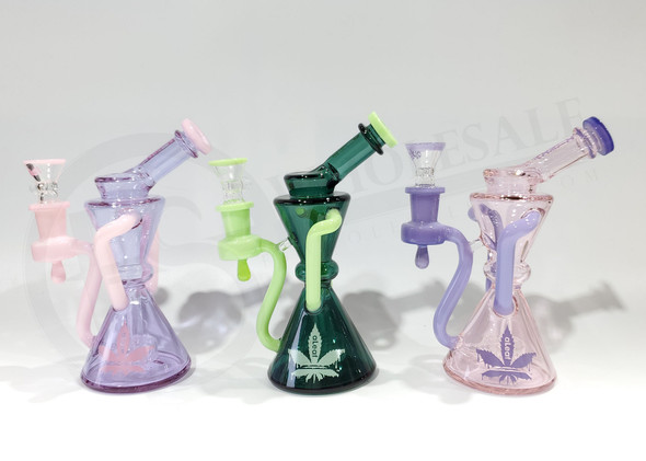 7" ALEAF TORNADO HOURGLASS RECYCLER with CERC PERC - 20781 | ASSORTED COLORS (MSRP $85.00)