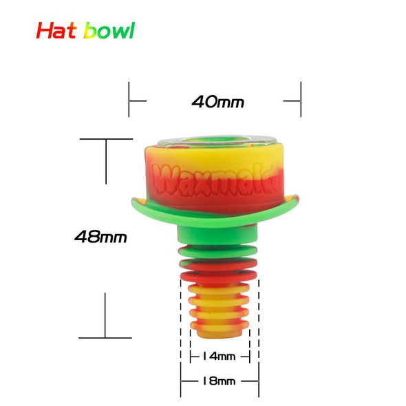 SILICONE GLASS BOWL HAT | SINGLE ASSORTED - DISPLAY OF 12