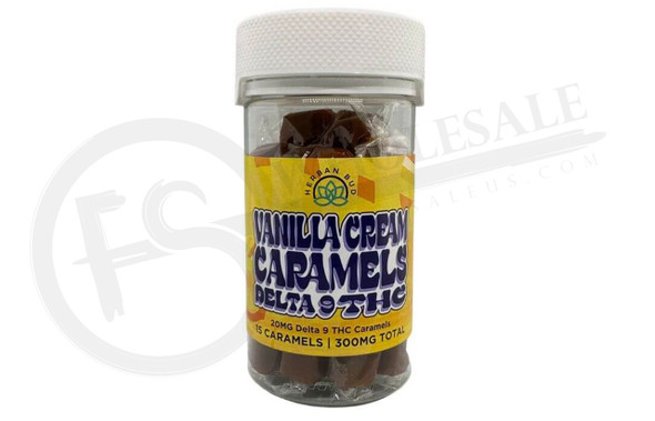 HERBAN BUD - DELTA 9 THC EDIBLE CARAMELS | DISPLAY OF 15 (MSRP $2.99each)