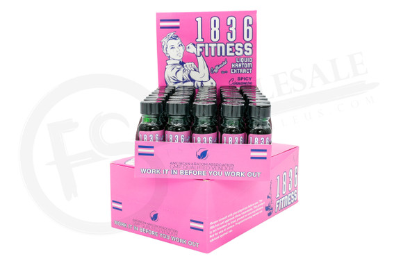 1836 KRATOM - 1836 FITNESS CAFFEINATED LIQUID EXTRACT 1/2oz BOTTLE | DISPLAY OF 40 (MSRP $8.99each)