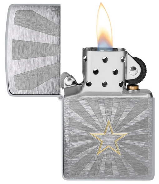 ZIPPO LIGHTER - STAR DESIGN - 48657 (MSRP $26.95)