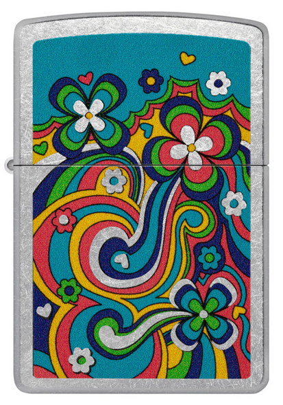 ZIPPO LIGHTER - FLOWER POWER DESIGN - 48579 (MSPR $24.95)