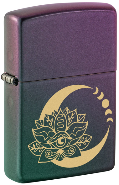 ZIPPO LIGHTER - LOTUS MOON DESIGN - 48587 (MSPR $29.95)