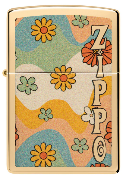 ZIPPO LIGHTER - ZIPPO FLOWER POWER DESIGN - 48503 (MSPR $34.95)