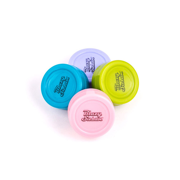BLAZY SUSAN - PREMIUM SILICONE DAB JARS - 32MM ASSORTED COLORS | DISPLAY OF 52 (MSRP $) BLAZY SUSAN - PREMIUM SILICONE DAB JARS - 32MM ASSORTED COLORS | DISPLAY OF 52 (MSRP $)