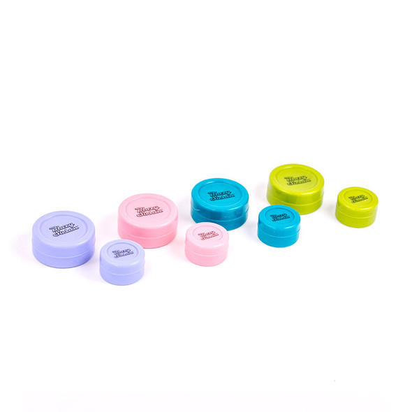 BLAZY SUSAN - PREMIUM SILICONE DAB JARS - 45MM ASSORTED COLORS | DISPLAY OF 24 (MSRP $)