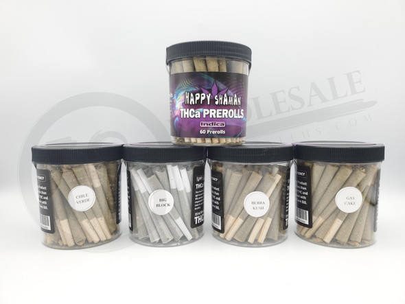 HAPPY SHAMAN - THC-A PRE-ROLLS 60CT 1GRAM - INDICA | SINGLE JAR (MSRP $)