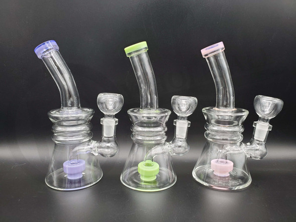 7" GLASS WATERPIPE (24064) | ASSORTED COLORS (MSRP $20.00)