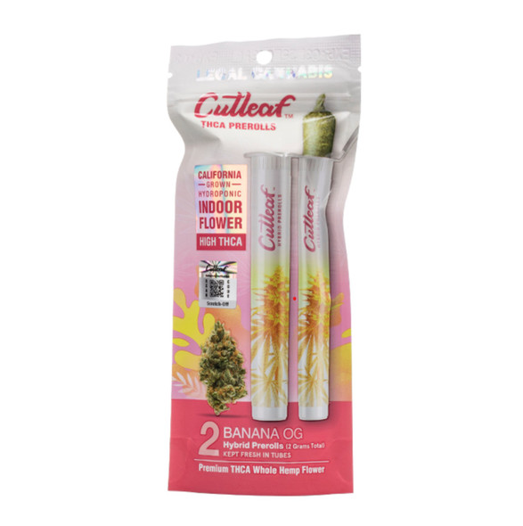 CUTLEAF THC-A PRE-ROLLS 2ct | DISPLAY OF 10 (MSRP $each)