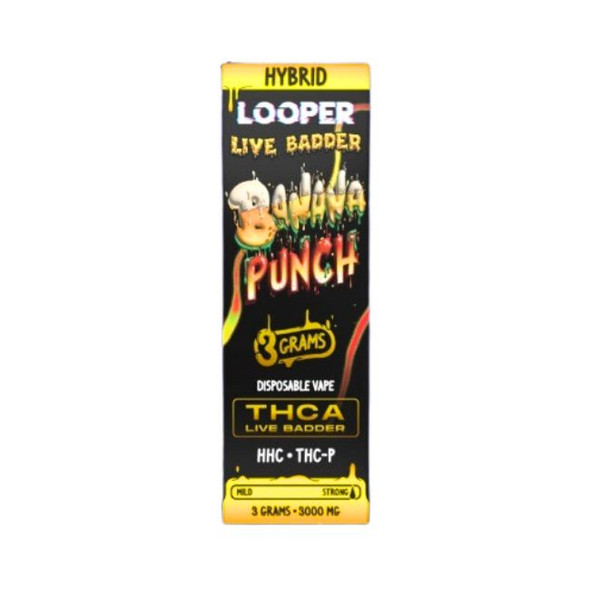 LOOPER - LIVE BADDER THCA + HHC + THC-P 3GM DISPOSABLE | SINGLE (MSRP $)