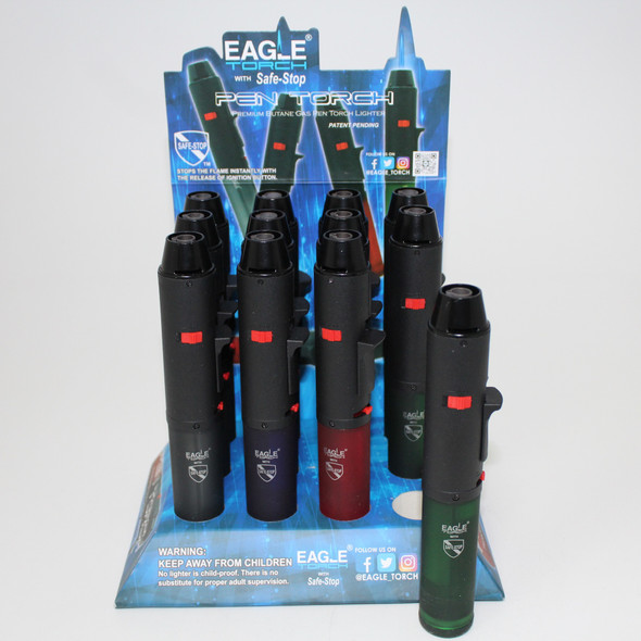 EAGLE TORCH (PT132P) PEN TORCH LIGHTER | DISPLAY OF 12