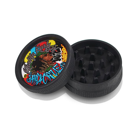 SANTA CRUZ SHREDDER HEMP PLASTIC GRINDER 2 PIECE (KHALIFA KUSH) - ASSORTED COLORS | SINGLE (MSRP $)