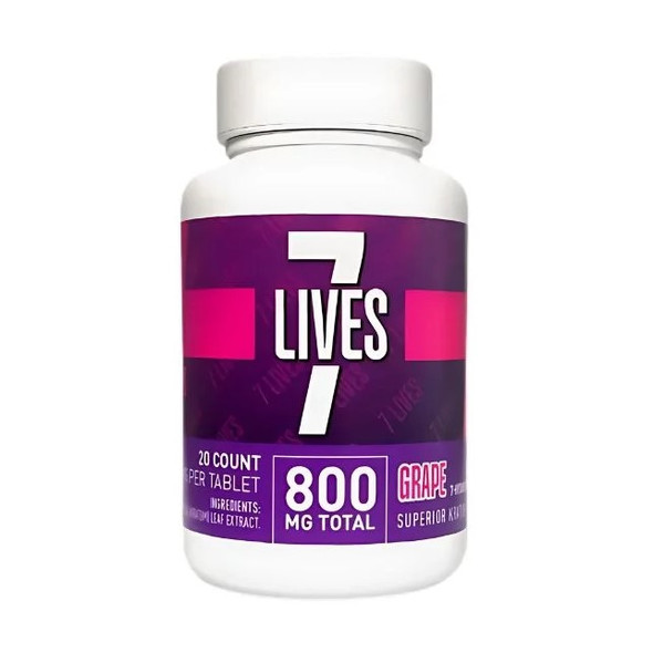 7 LIVES 7-HYDROXY KRATOM ALKALOIDS 40MG PER TABLET 20CT | SINGLE JAR (MSRP $)