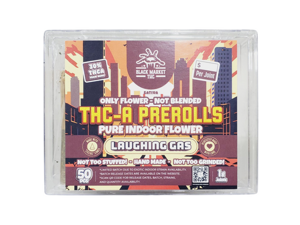 BLACK MARKET - THC-A PRE-ROLLS MINI PURE INDOOR FLOWER 1G | DISPLAY OF 50 (MSRP $each)