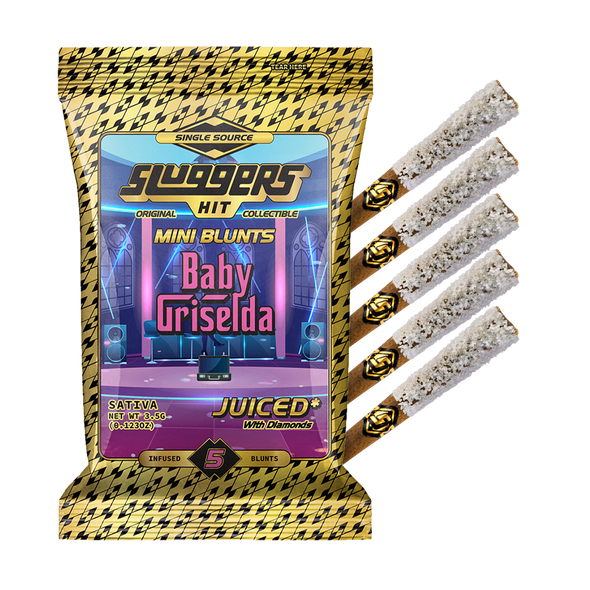 SLUGGERS HIT JUICED WITH DIAMONDS 0.7G x 5CT MINI BLUNTS TIN | SINGLE (MSRP $)