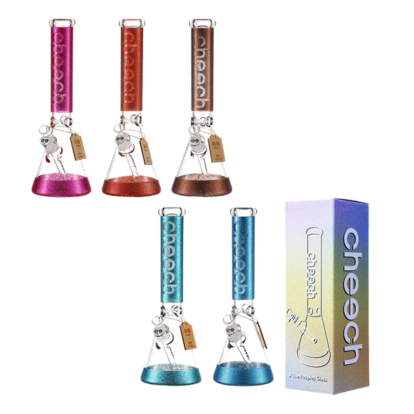 15" SPARKLE OF MY LIFE GLITTER BEAKER WATERPIPE - CH-135 | ASSORTED COLORS (MSRP $)