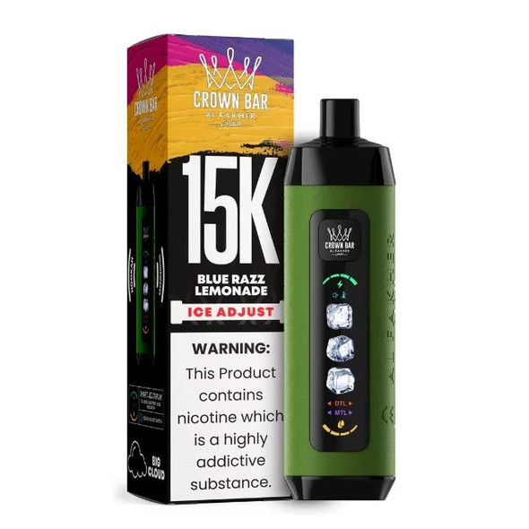 CROWN BAR BY AL FAKHER ICE ADJUST 5% DISPOSABLE (110ML) 15K PUFFS - MADE IN UAE | DISPLAY OF 5 (MSRP $)