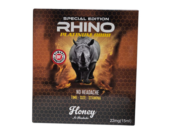 RHINO PLATINUM 8000 HONEY 22mg/15ml SPECIAL EDITION  | DISPLAY OF 12 (MSRP $)