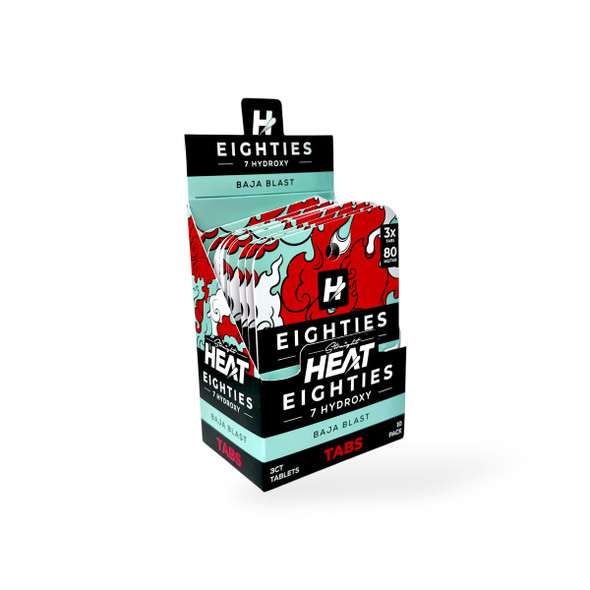 STRAIGHT HEAT EIGHTIES 7-HYDROXY 80MG PER TABLET x 3CT TABLET - TOTAL 240MG PACK | SINGLE (MSRP $)