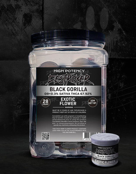 DESTROYER HIGH POTENCY EXOTIC FLOWER THC-A 1 GRAM | DISPLAY OF 28 (MSRP $)