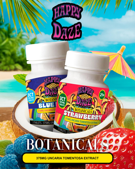HAPPY DAZE BOTANICAL 375MG UNCARIA TOMENTOSA EXTRACT 3CT | SINGLE JAR (MSRP $)
