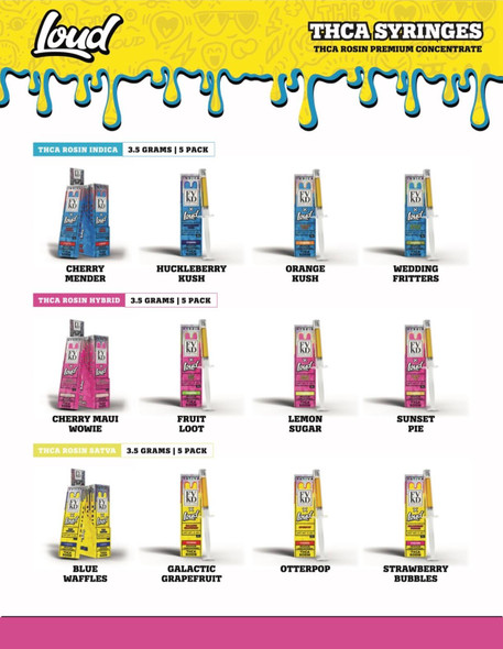 FVKD EXOTICS x LOUD - THC-A ROSIN SYRINGE SHOT 3.5G | DISPLAY OF 5 (MSRP $)
