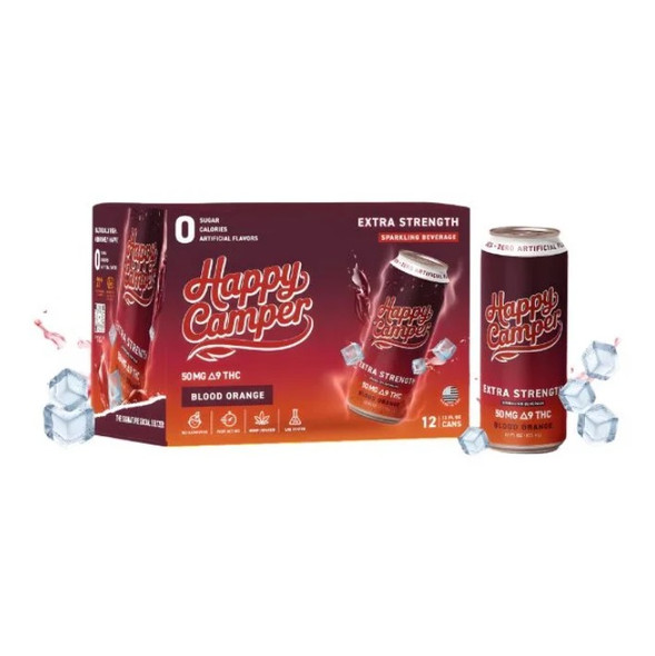 HAPPY CAMPER D9 THC EXTRA STRENGHT DRINK 50MG 12OZ 355ML | DISPLAY OF 12 (MSRP $)