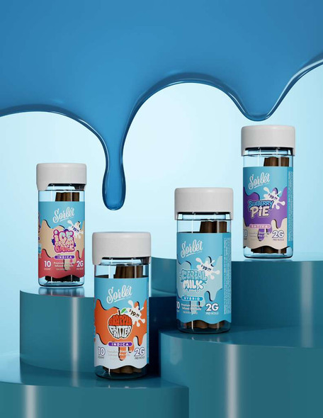 SORBET PREMIUM THC-A DIAMOND INFUSED PRE-ROLLS 10CT 2G PRE-ROLLS JAR | SINGLE JAR (MSRP $)