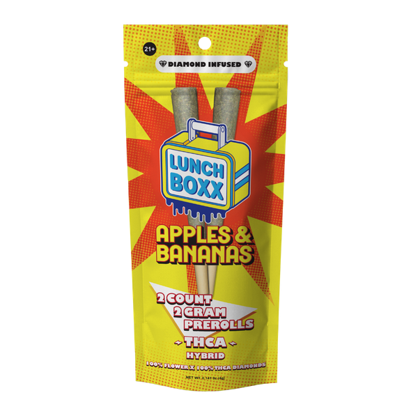 LUNCH BOXX THC-A PRE-ROLLS 100% THC-A DIAMOND 2GRAM 2CT | DISPLAY OF 10 (MSRP $)