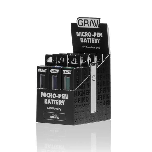 GRAV - MICRO-PEN BATTERY ASSORTED COLOR | DISPLAY OF 15 (MSRP $)