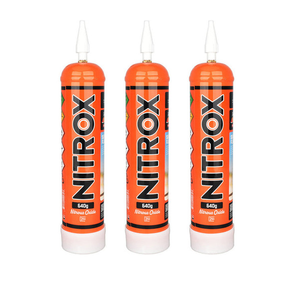 NITROX - NITROUS OXIDE FOR FOOD PURPOSES ONLY WHIPS CREAM CHARGERS 640G N20 1 LITRE TANK | DISPLAY OF 6 (MSRP $)