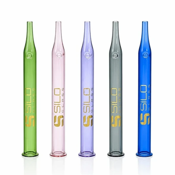 SILO GLASS - 5" HONEY GLASS STRAW - SILO-NC-102 (35611) ASSORTED COLORS | SINGLE (MSRP $3.00each)