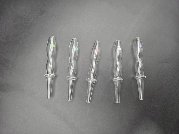 ALEAF 5" GLASS HONEY STRAW (DAB STRAW) - ALNC5055 (35636) | ASSORTED COLORS (MSRP $6.00)