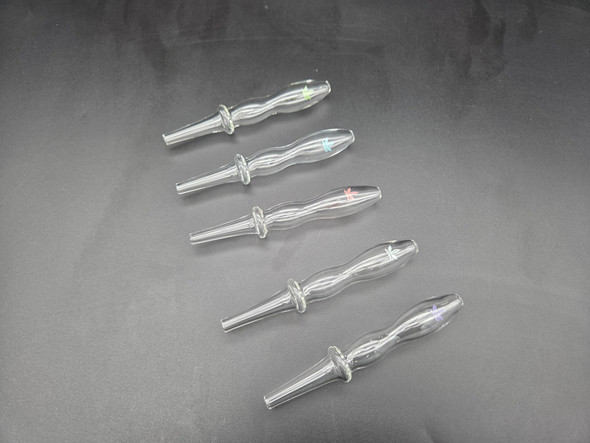ALEAF 5" GLASS HONEY STRAW (DAB STRAW) - ALNC5055 (35636) | ASSORTED COLORS (MSRP $6.00)