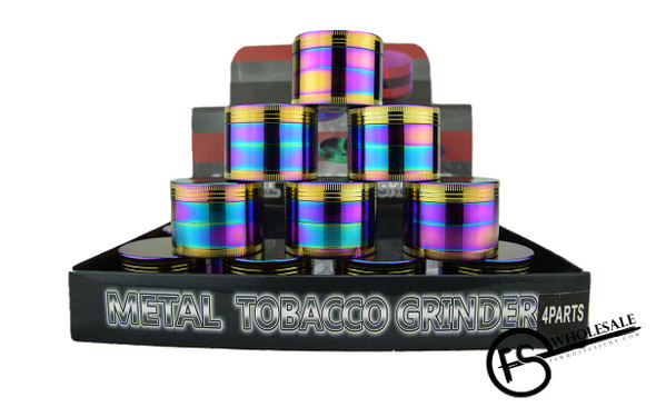 50mm 4 PART RAINBOW GRINDER - GR131-50RB | DISPLAY OF SINGLE (MSRP $9.99)