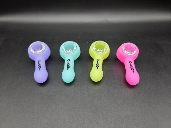 3" SILICONE HANDPIPE GLOW IN THE DARK - SL5091 (35739) | ASSORTED COLORS (MSRP $5.00)