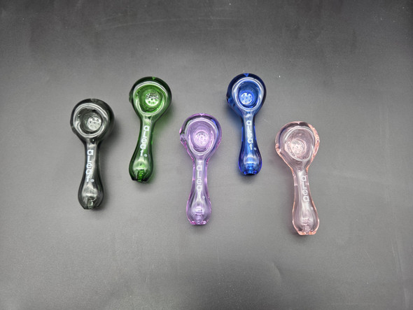 ALEAF - 4" GLASS HAND PIPE with SCREEN - ALHP6000 (35662) | ASSORTED COLORS (MSRP $25.00)