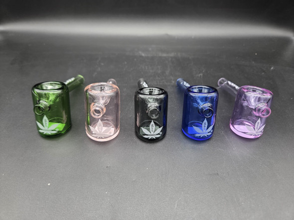 ALEAF - 4" GLASS HAMMER HAND PIPE - ALHP6002 (35660) | ASSORTED COLORS (MSRP $25.00)
